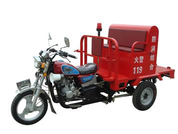 Three-wheeled Fire Motorcycle